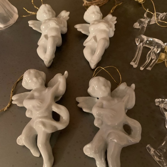 Vintage ornaments, 8 sold as 1 set. ANGEL, CHERUB’S, DEER and HORSE. - Picture 6 of 6